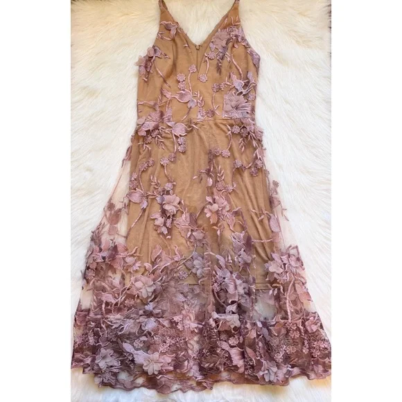 NWOT Dress the Population Audrey Floral 3D Embroidered Dress 💗 - Picture 2 of 11